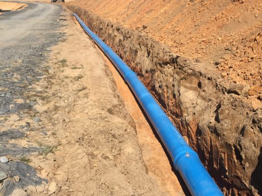 Ejecución de tubería de PVC-O con una longitud total de 15 km
